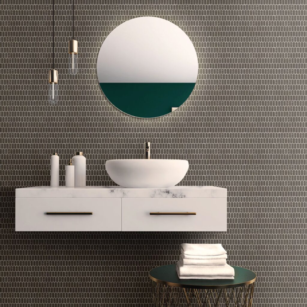 Statuette Mosiac night shade wall sample