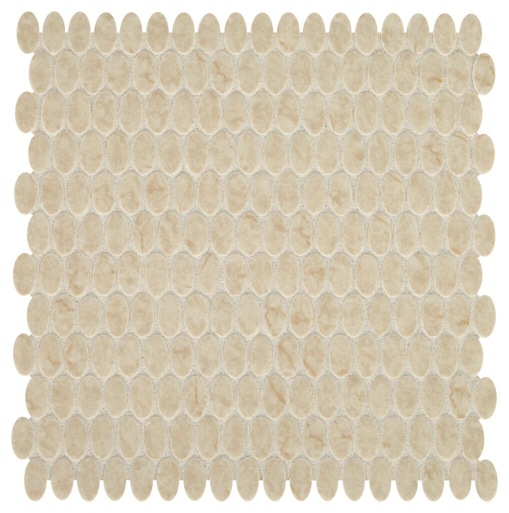 Statuette Oval Mosaic Harbor Beige Matte