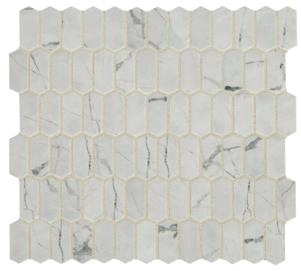 Statuette Picket Mosaic Silver Satin Matte