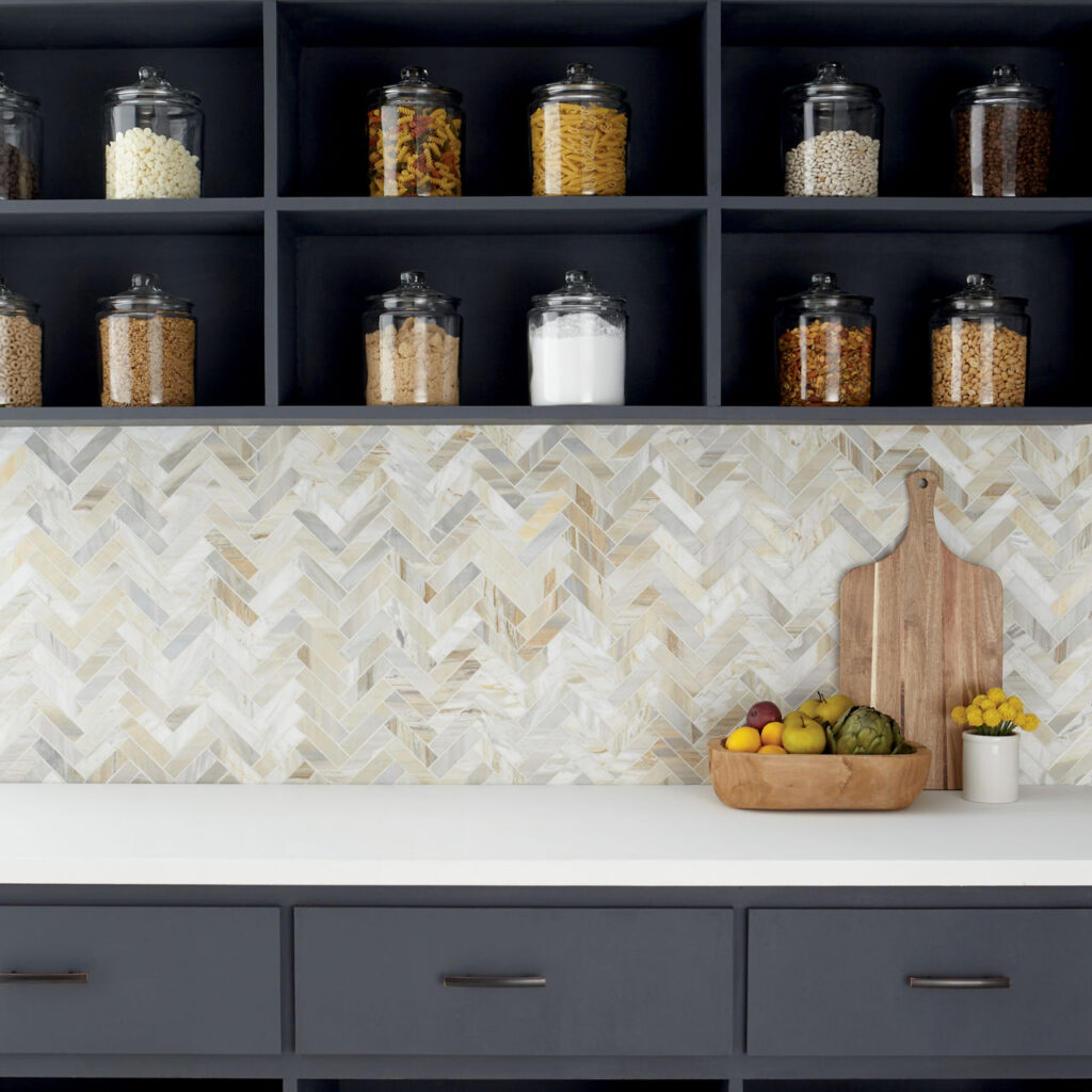 Sublimity Namaste herringbone wall sample