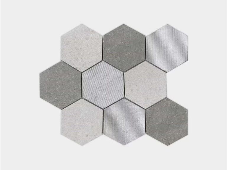World Hexagon Texture Grey 12X10