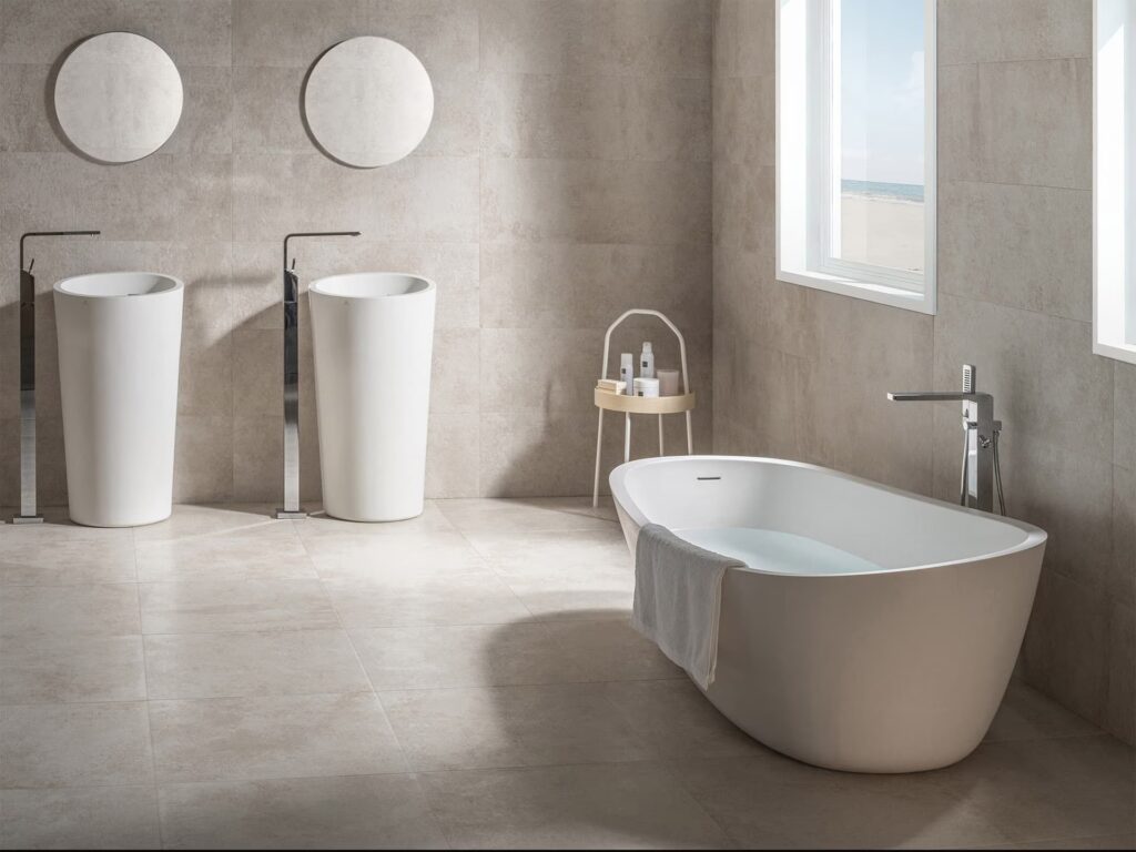 Baltimore 13 X 39 beige bathroom sample