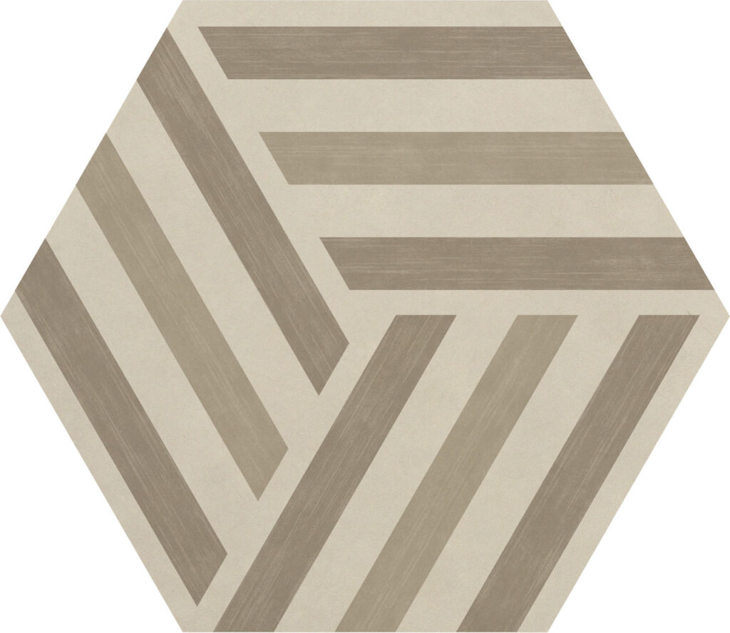 Bee Hive 24 x 20 Hexagon Matte Run Up Warm Blend