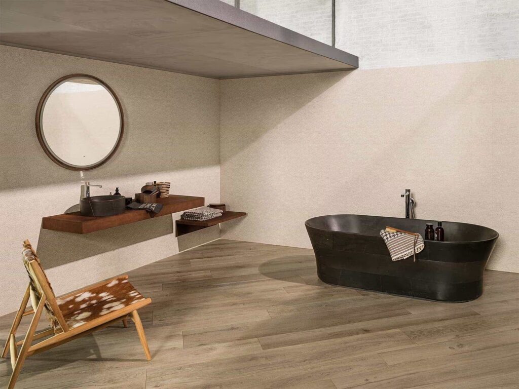 Capri 18 X 47 stone bathroom wall sample