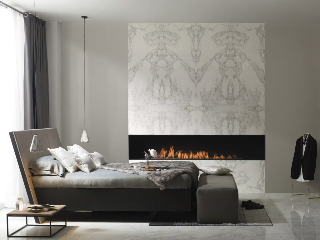 Dolomiti Bookmatch 23X59 wall sample fireplace