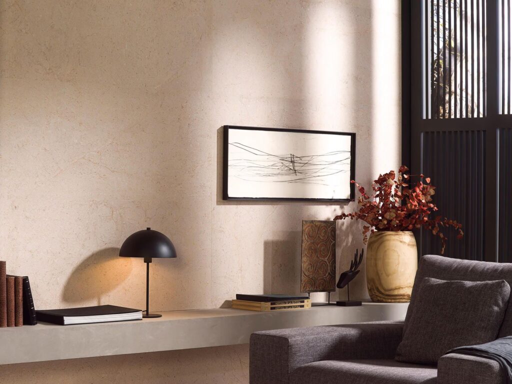 Dorcia 23 X 59 marfil wall sample study setting