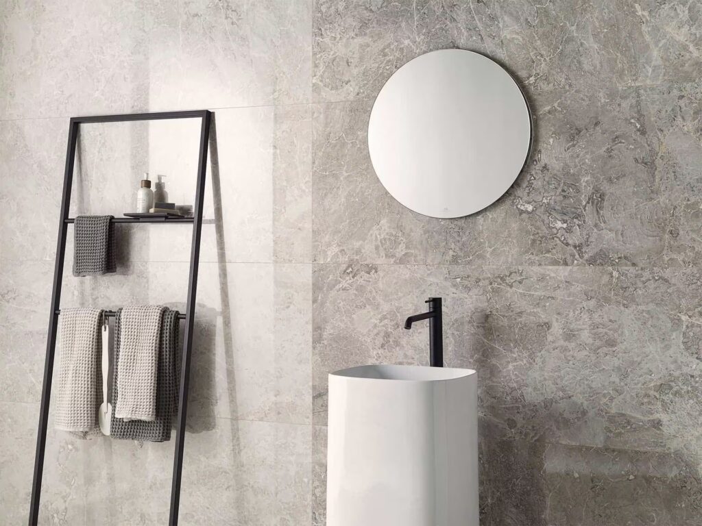 Elegant 23 x 59 Grey wall sample bathroom