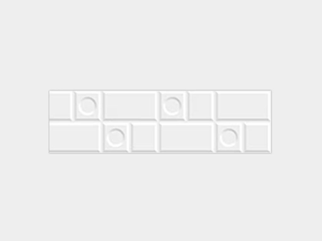 Geo 5 x 17 Deco White