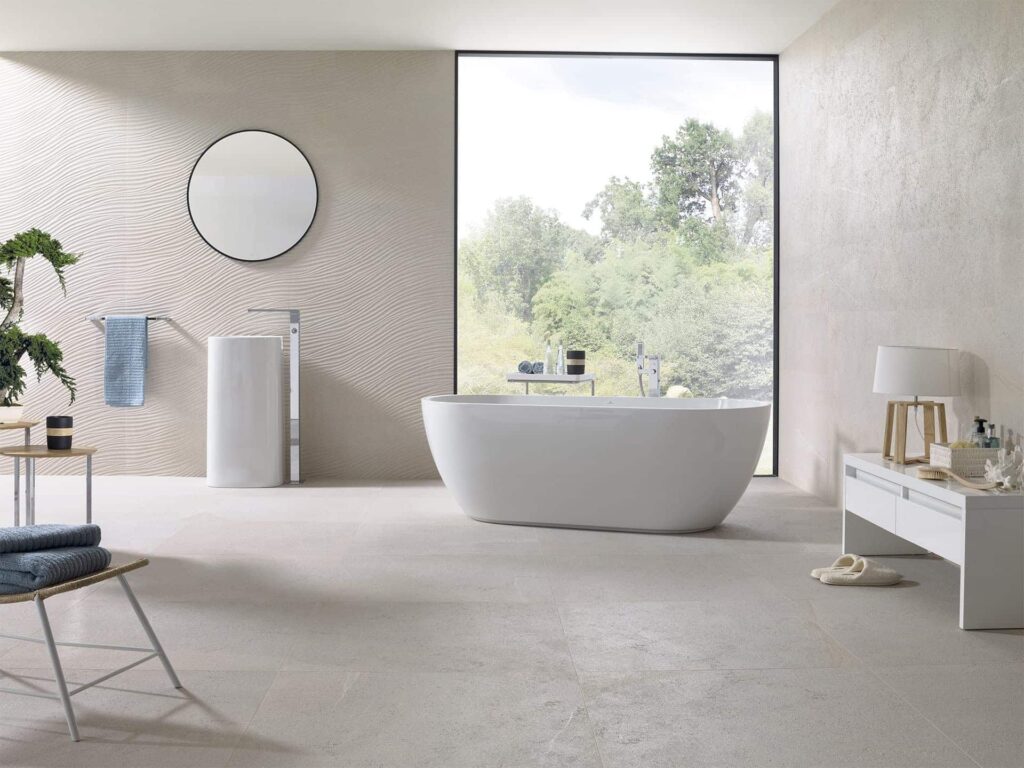 Sand 13 x 39 dayton wall sample bathroom