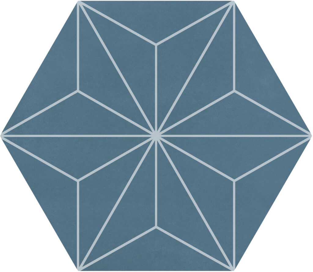 Scrapbook 8 x 9 Hexagon Matte Keepsake Blue Asanoha