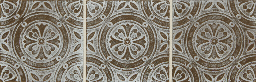 Vintage Metals 4 X 4 Rosette Whitewash Classic Bronze