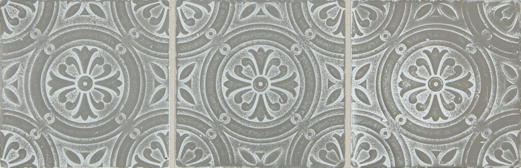 Vintage Metals 4 X 4 Rosette Whitewash Titanium