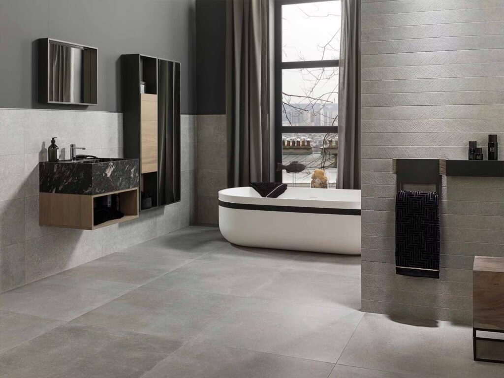 Bottega Acero 18X47 bathroom sample