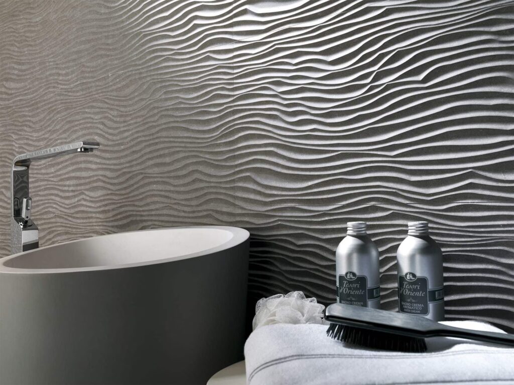 Hawi Dark Gray 13X39 wall sample