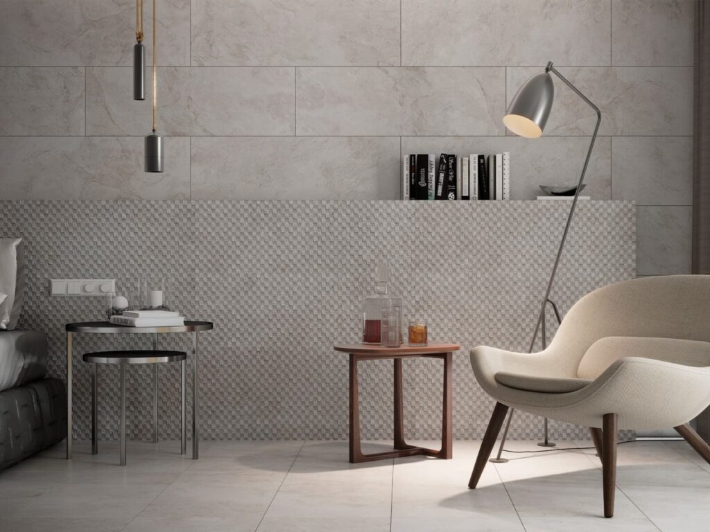 Image 13 x 39 Matte-Gloss White Deco wall sample