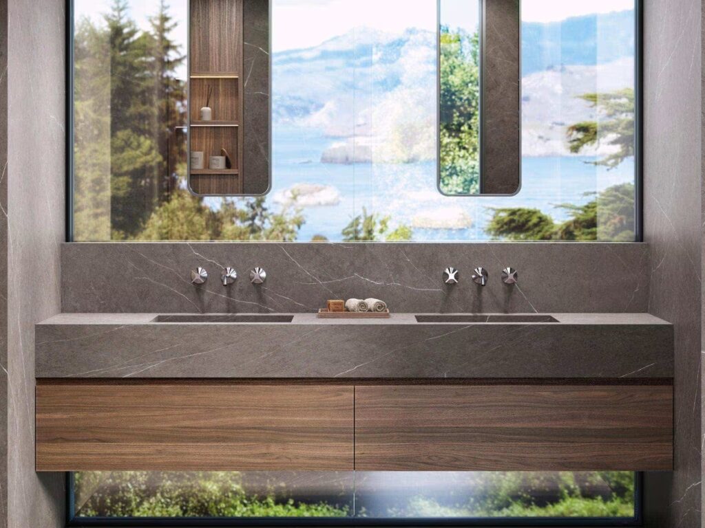 Liem Grey Nature 47X47 bathroom sample