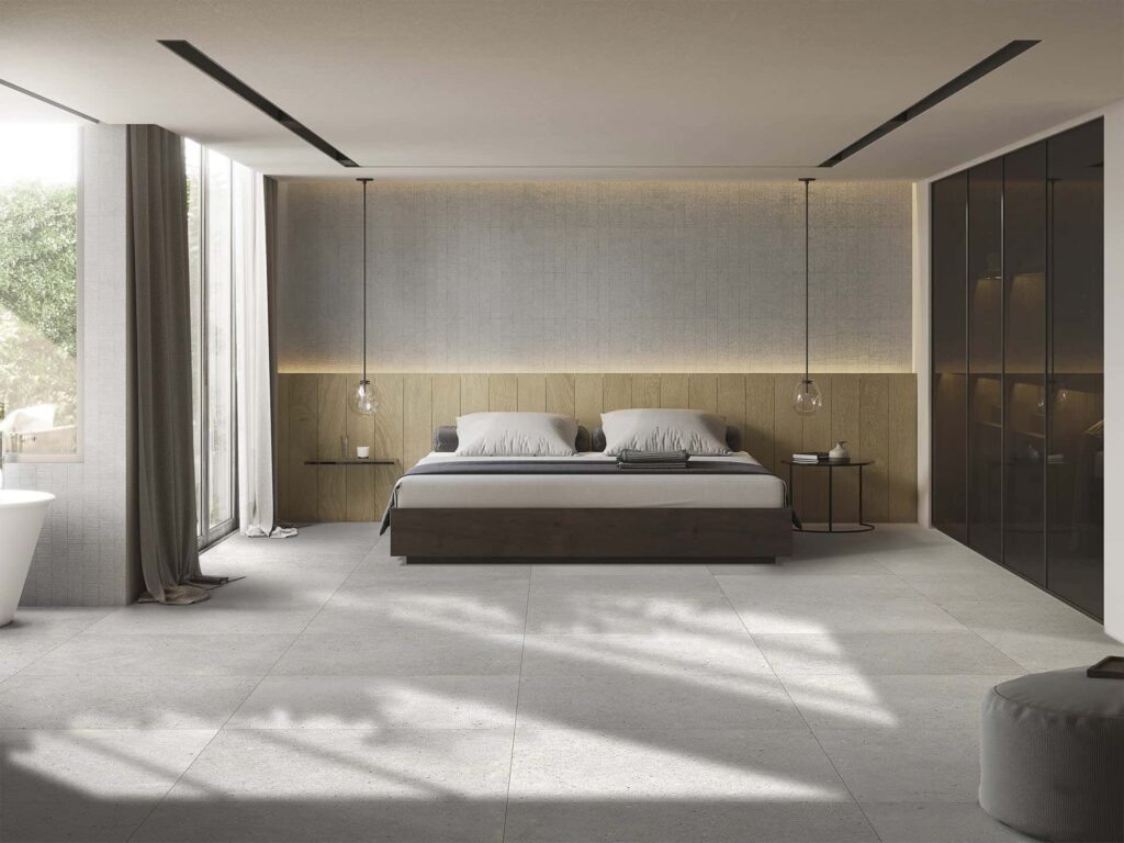 Matika Silver 39X39 bedroom floor sample