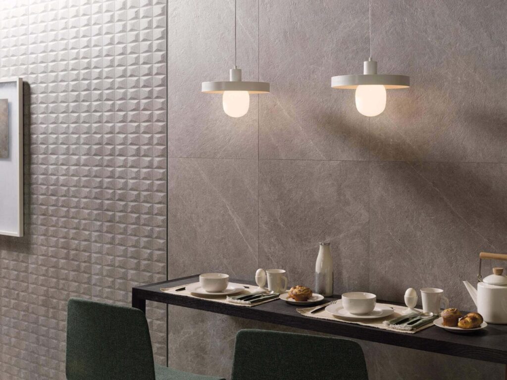 Mosaico Mystic Grey 23X59 wall sample