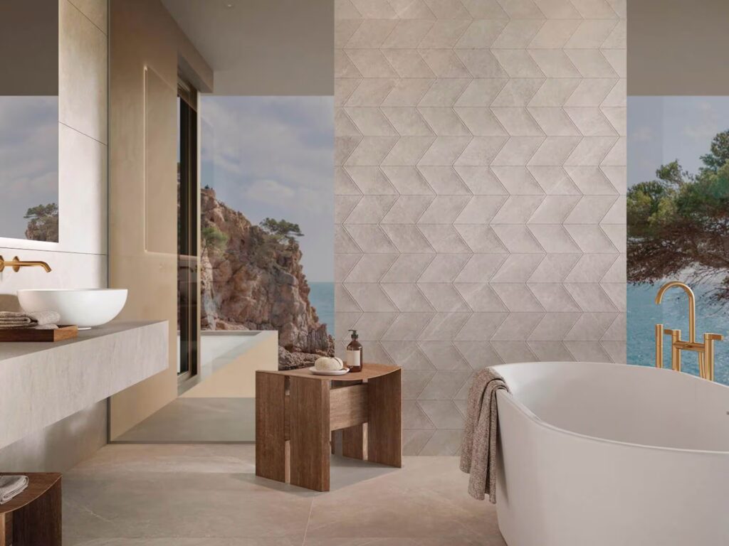 Mystic Beige 23X59 bathroom sample
