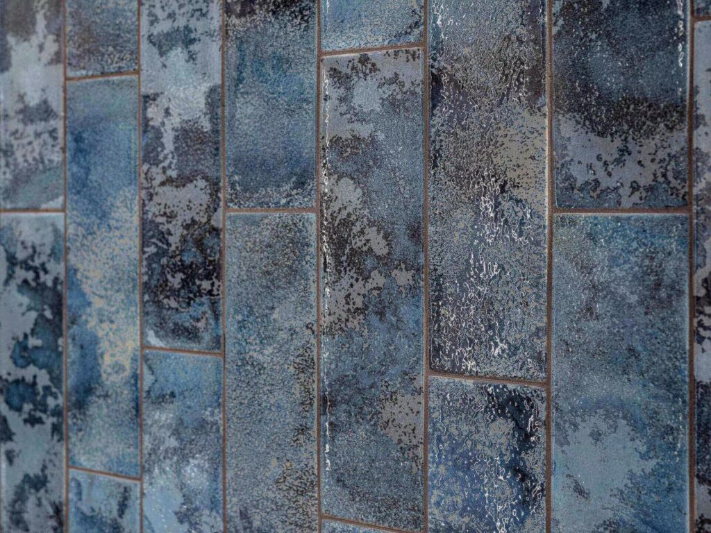 Nebula Blue 3X12 wall sample