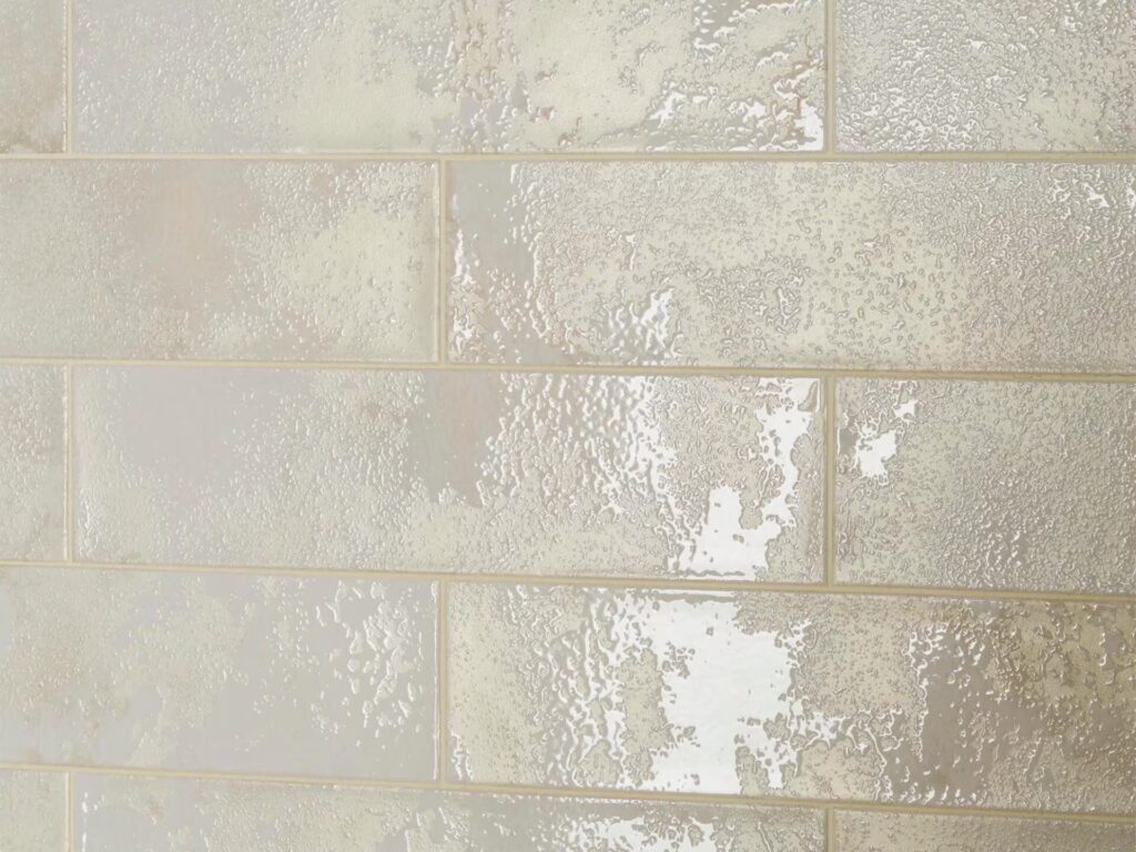 Nebula White 3X12 wall sample