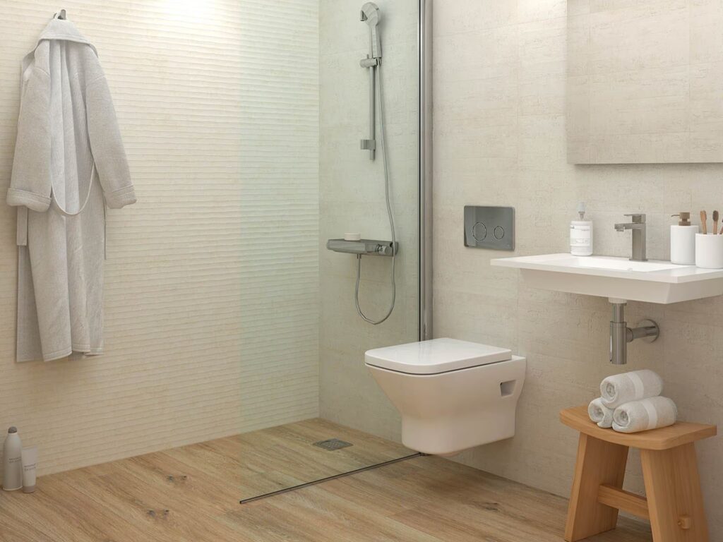 Newport Beige 13X39 bathroom sample