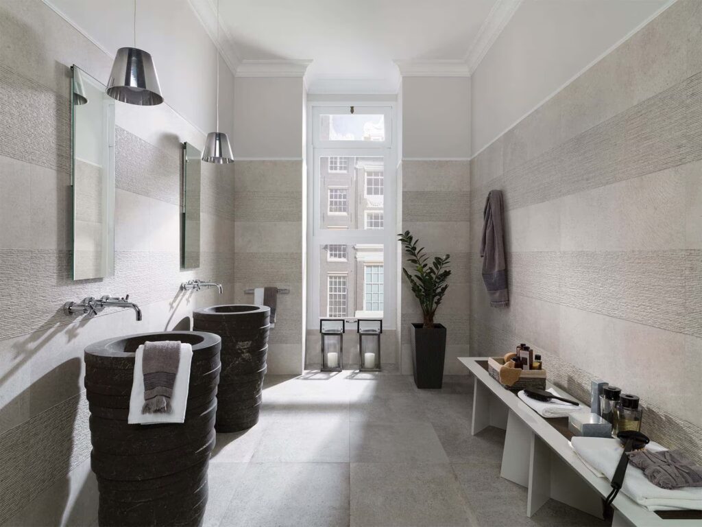 Park Acero 13X39 bathroom wall sample