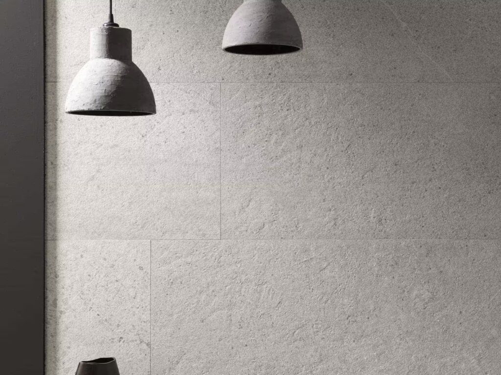 Prada Acero 18X47 close up of wall sample