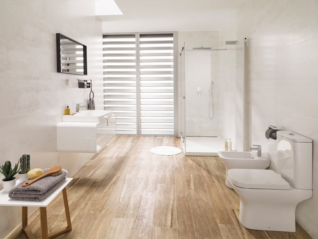 Ruggine Platino 13X39 bathroom wall sample