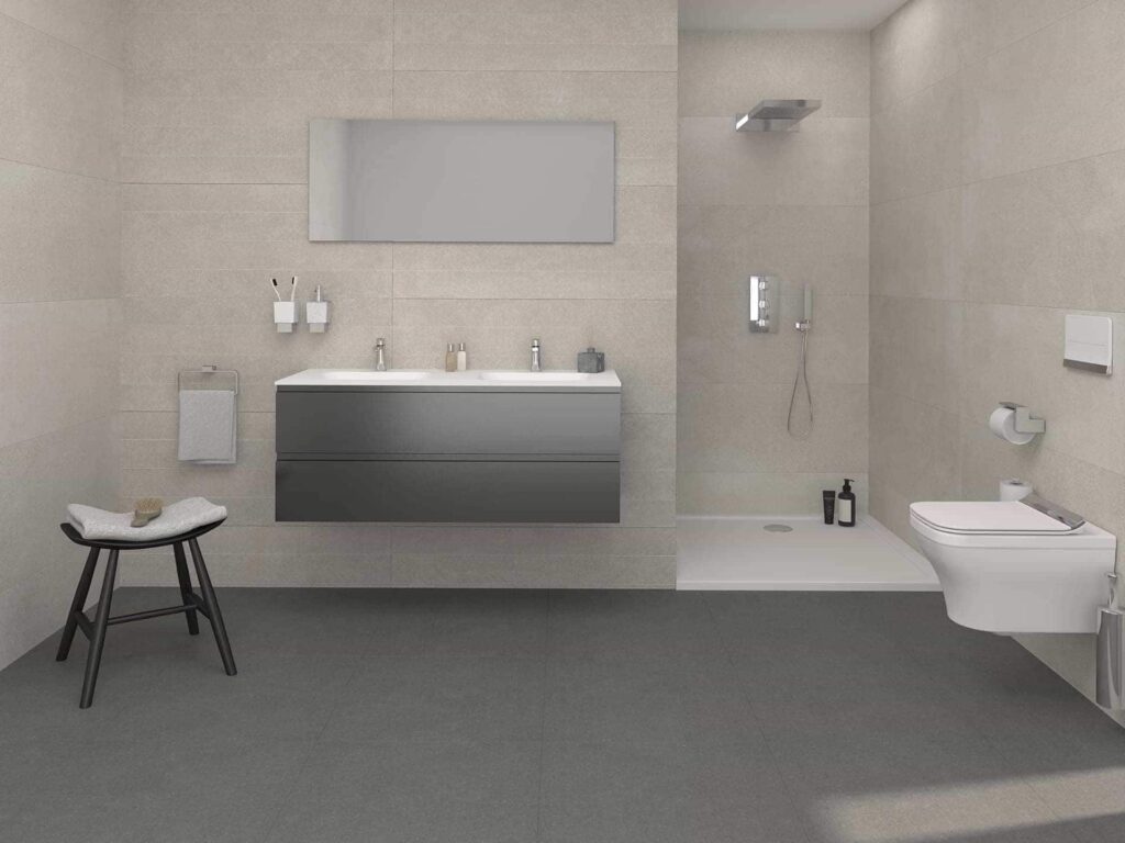 Spiga Bottega Caliza 18X47 bathroom wall sample