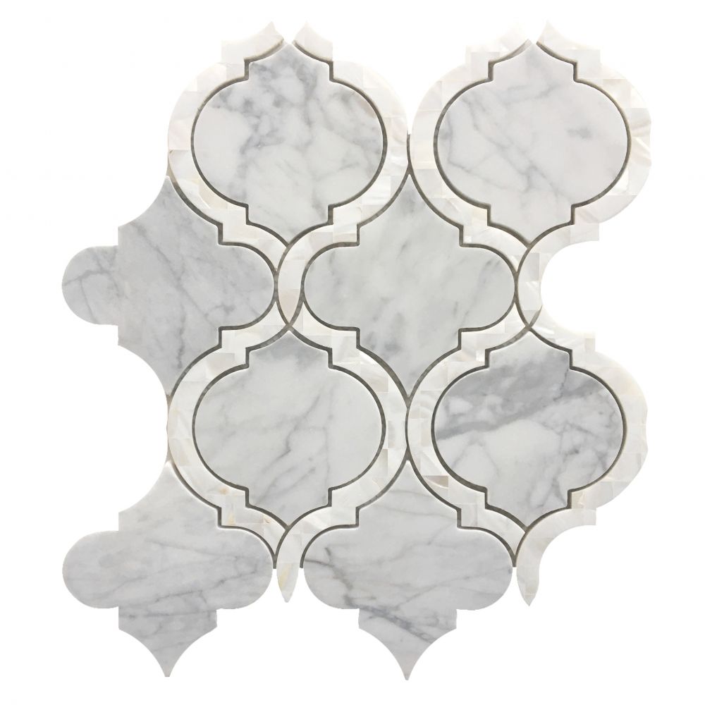 Alice Pearl Statuario Mosaic 9.75″ x 11.75″