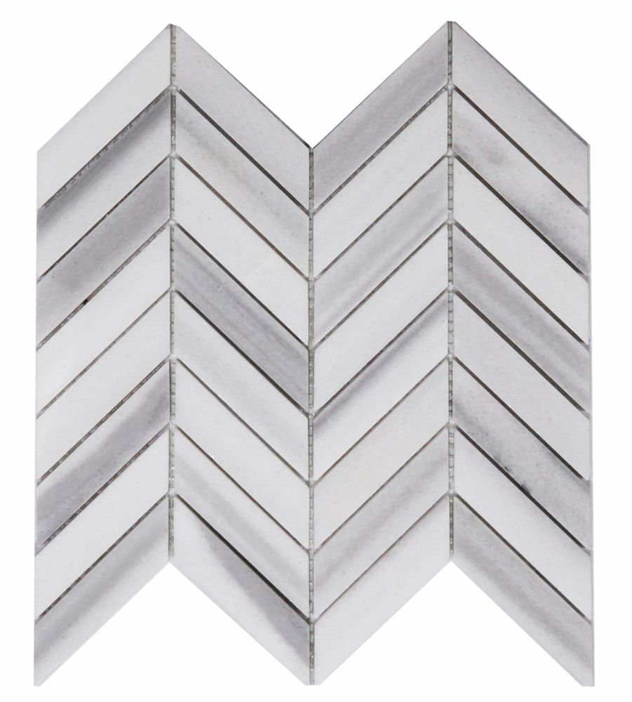Chevron Marmala White 11″ x 11″
