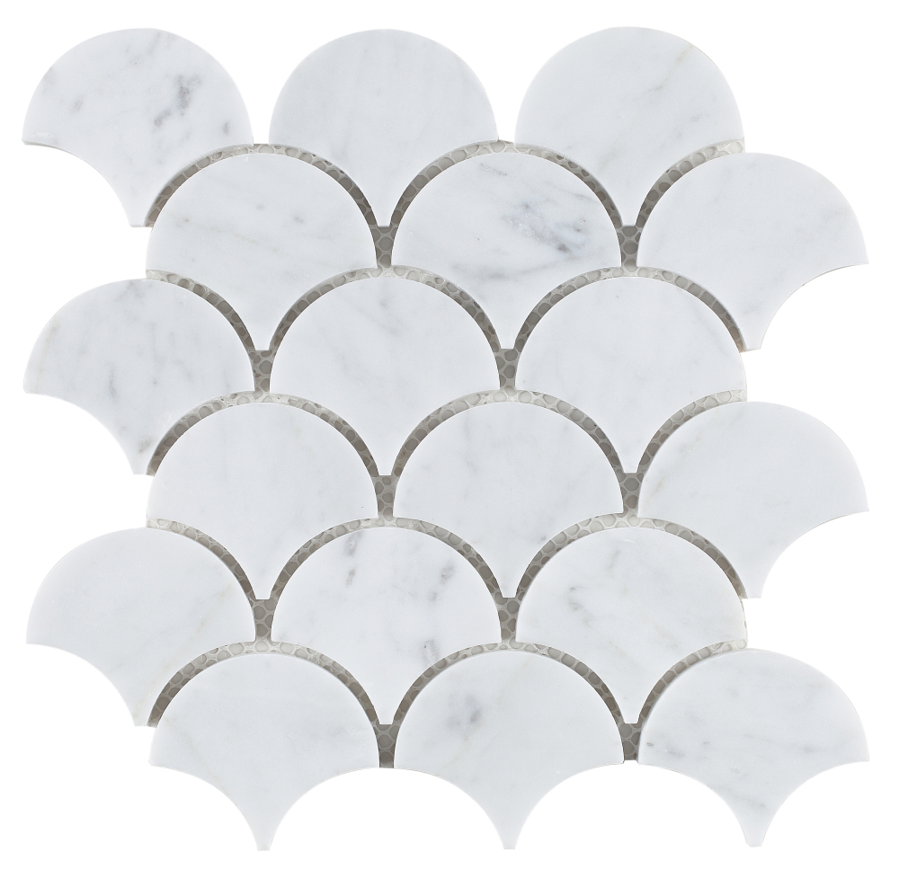 Dragon Scale Carrara 9.75″ x 9.75″