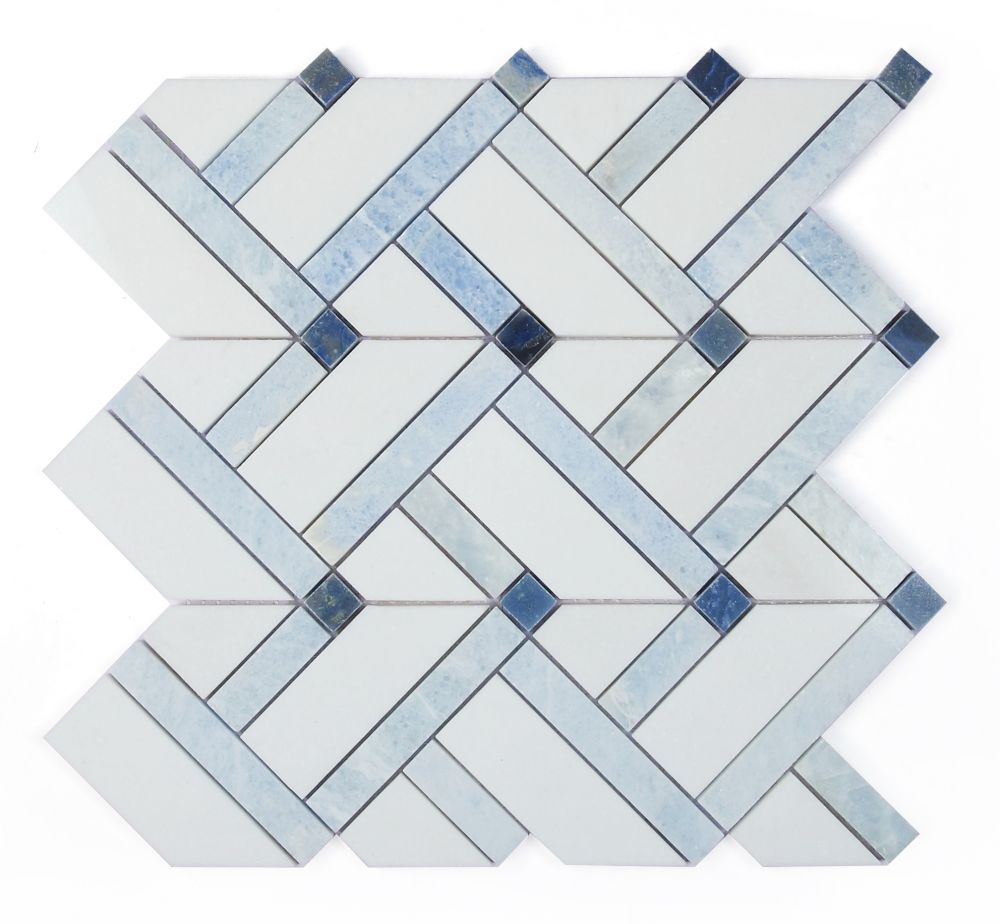 Herringbone Royal Sapphire 11.75″ x 12.25″