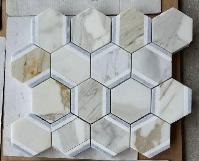Hexagon Royal Calacatta Gold 12 x 13.75