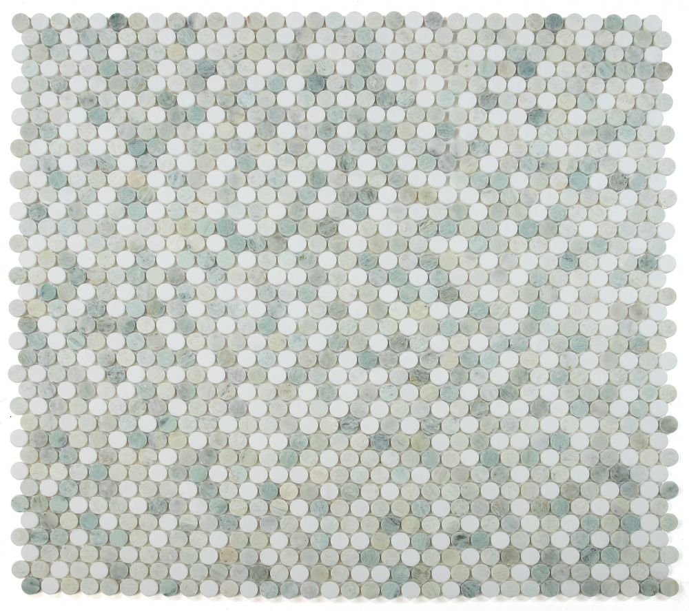 Penny Marble Green 11 x 11.75 sample