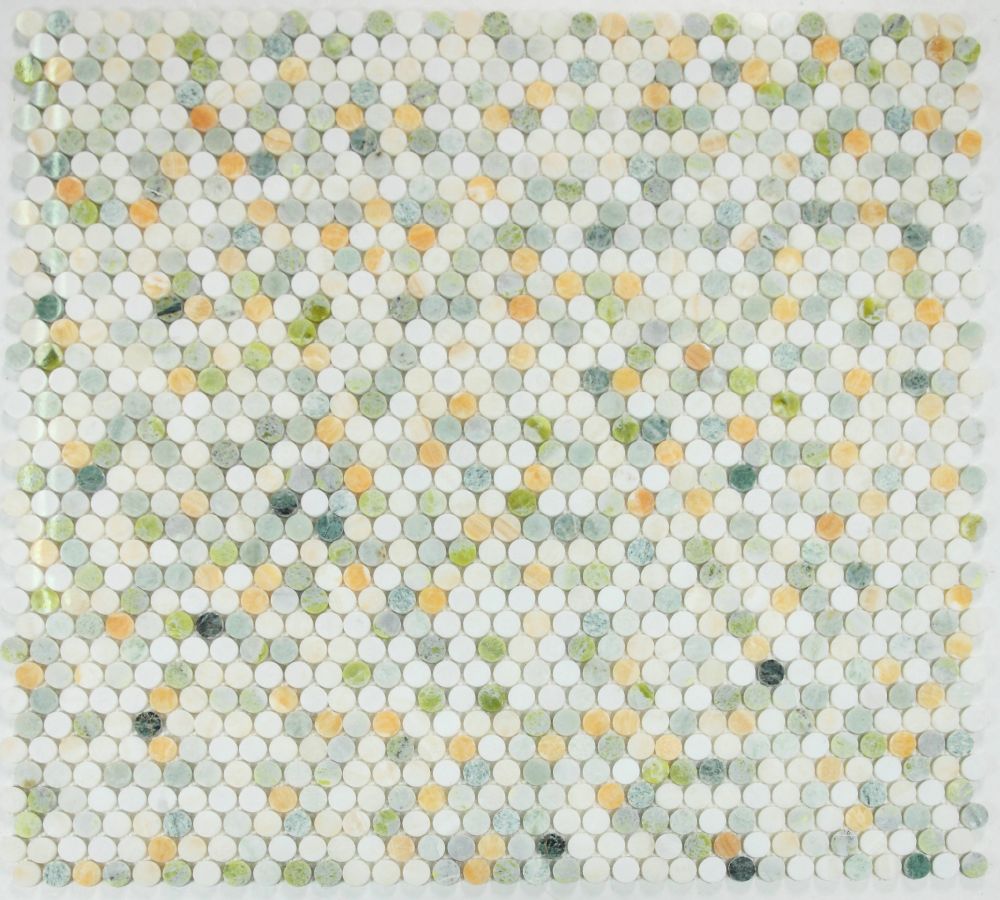 Penny Marble Onyx 11 x 11.75 sample