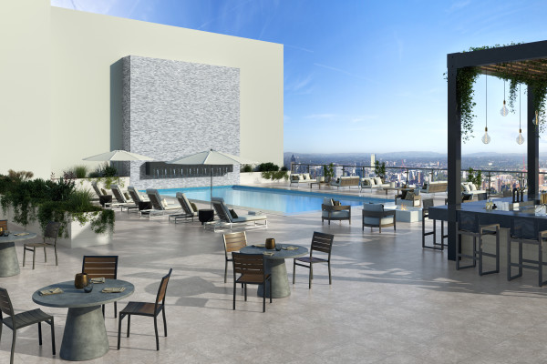 BB Yakedo™ 8 x 47 ivory outdoor scene