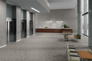 NETWORK™ 63 x 126 silver commercial building interior scene