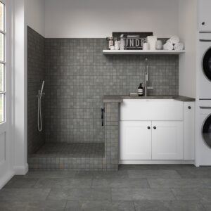 MILESTONE - 1.89X1.89:12X12, GRAY, MATTE wall sample