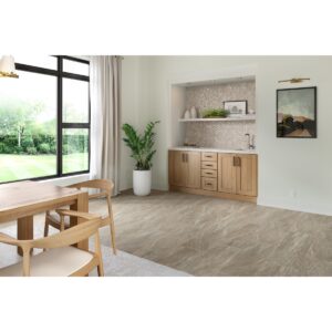 MILESTONE - 12X24, TAUPE, MATTE living dining room floor sample room scene