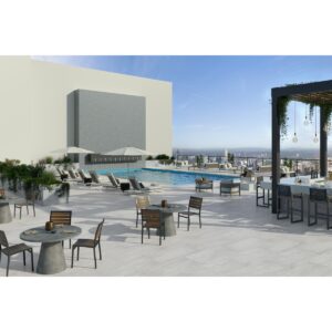 MILESTONE - 12X24, WHITE, MATTE outdoor scene