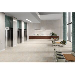 MILESTONE - 24X47, DUST, MATTE floor sample commercial setting