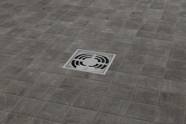 STERLINA II ASPHALT MATTE MOSAIC 2X2:12X12-POR sample drain floor