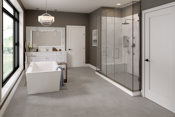 STERLINA II DOVE MATTE MOSAIC 2X2:12X12-POR bathroom scene