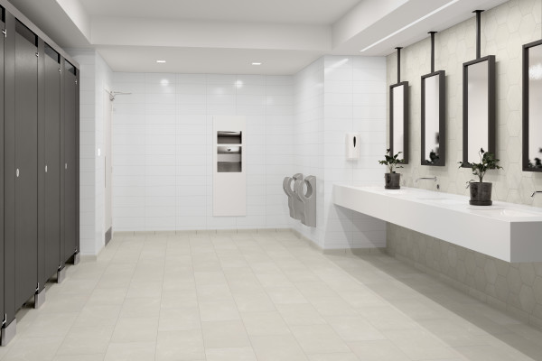 STERLINA II™ 8 x 10 Hexagon ivory floor sample