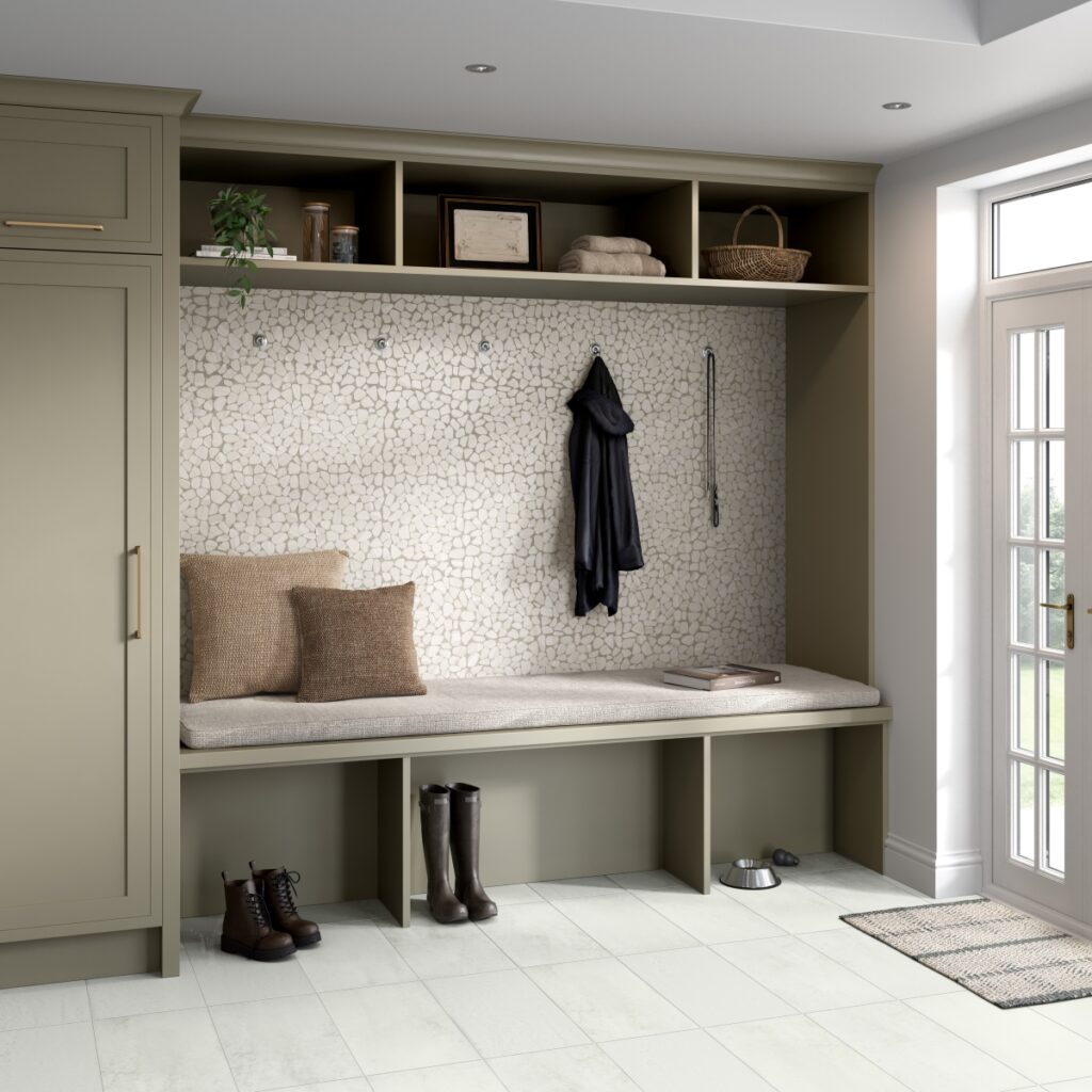 CULTURA - 12X12, CREAM, HONED mudroom sample