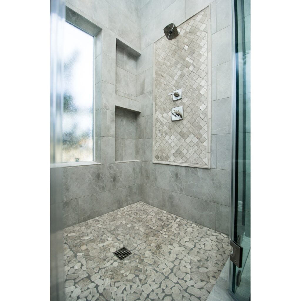 CULTURA - 12X12, CREAM, HONED shower sample