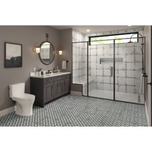 CULTURA - 12X12, GRAY, HONED bathroom scene