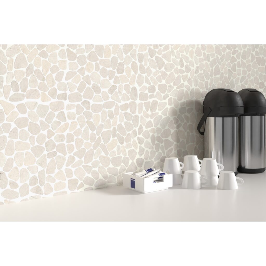 CULTURA - 12X12, IVORY, HONED kitchen wall sample 2